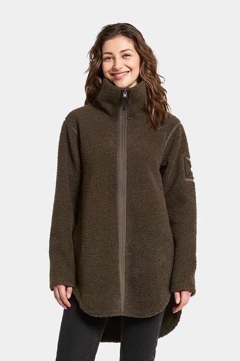 Didriksons bluza polarowa UMI kolor brązowy gładka 505941
