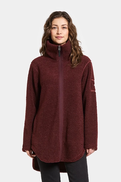 Didriksons bluza polarowa UMI kolor bordowy gładka 505941