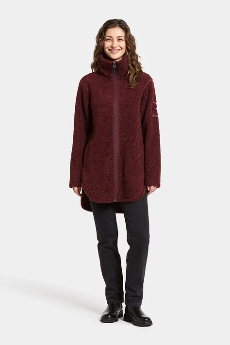 Didriksons bluza polarowa UMI kolor bordowy gładka 505941