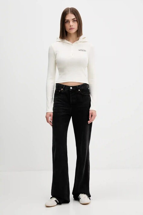 Guess Jeans longsleeve culoarea bej, W5YP39 KA0H1