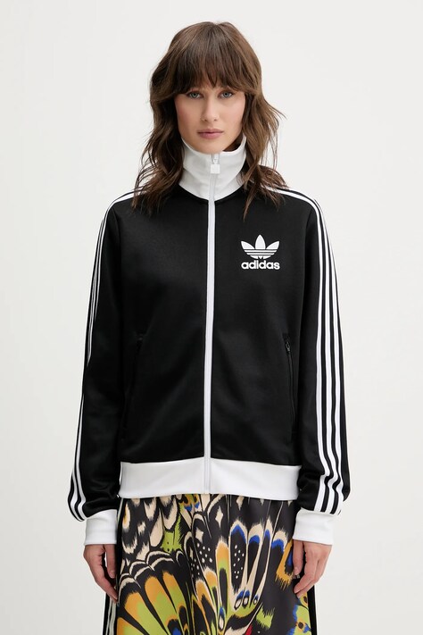 adidas Originals bluza Classic TT damska kolor czarny z nadrukiem HZ3743