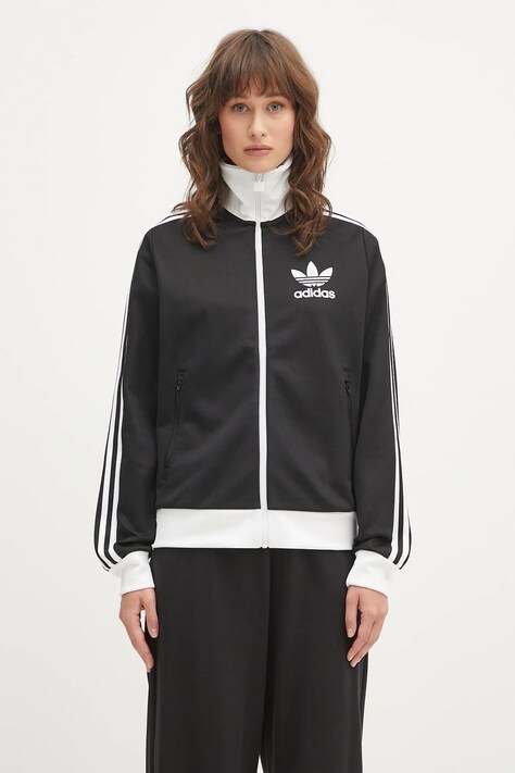 adidas Originals bluza Classic TT damska kolor czarny z nadrukiem HZ3743