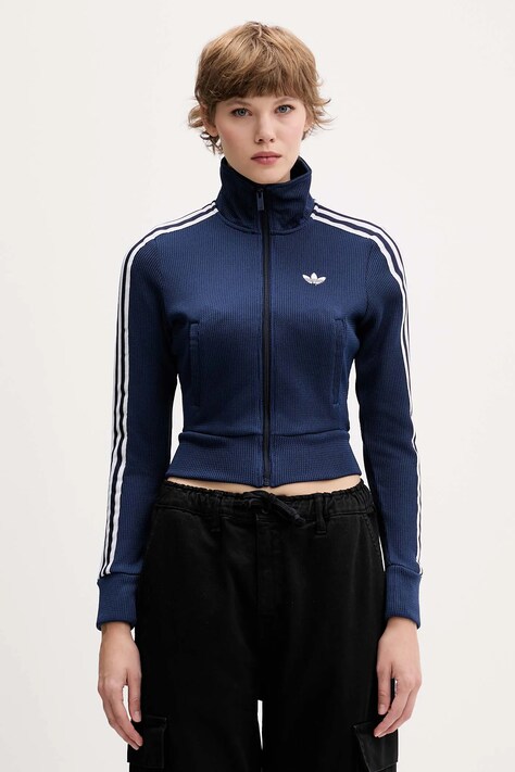 adidas Originals bluza Firebird damska kolor granatowy z aplikacją JY2614