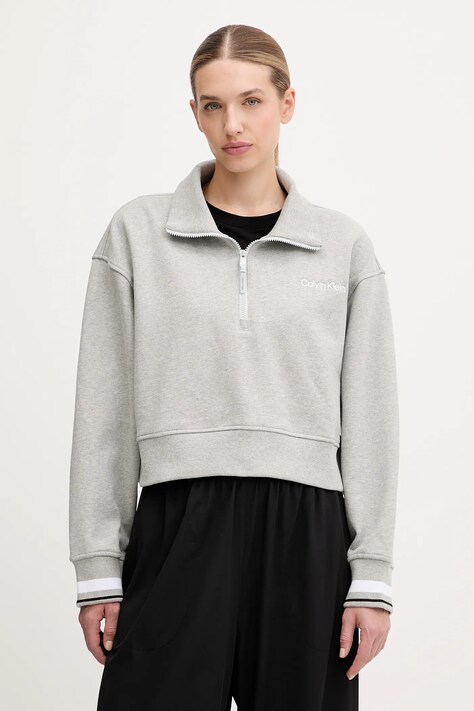 Calvin Klein Performance bluză culoarea gri, uni, LVGWF5W310