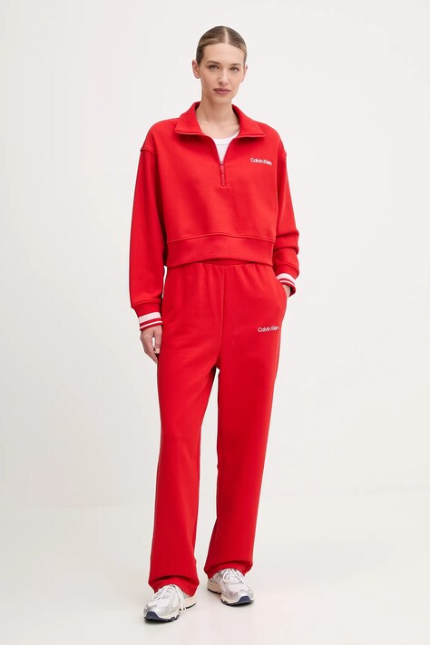 Кофта Calvin Klein Performance колір червоний однотонна LVGWF5W310