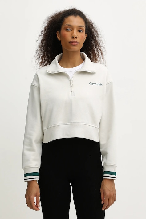 Calvin Klein Performance bluză culoarea bej, uni, LVGWF5W310
