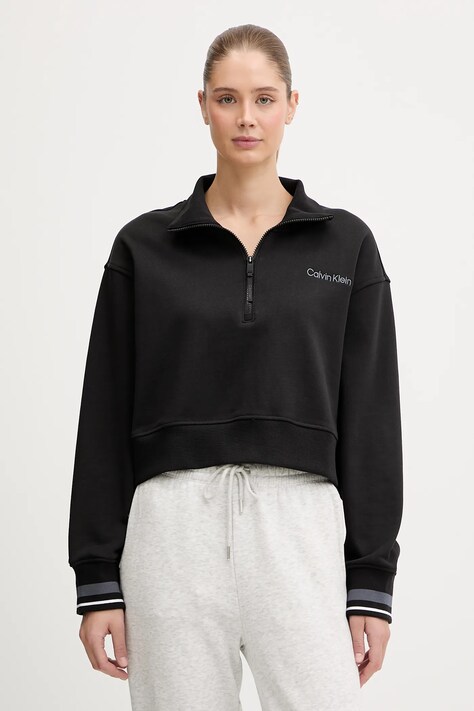 Calvin Klein Performance bluza damska kolor czarny gładka LVGWF5W310