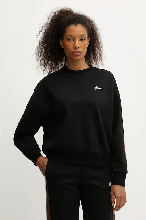Guess bluză FABIA culoarea negru, cu imprimeu, V5BQ03 KCX22