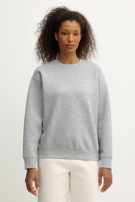 Guess bluza AURELIA damska kolor szary gładka V5BQ05 K1971