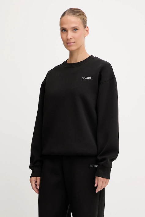 Guess bluza AURELIA damska kolor czarny gładka V5BQ05 K1971