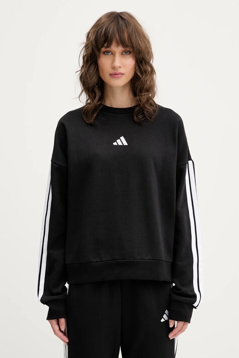 adidas bluză Essentials culoarea negru, cu imprimeu, JE1298
