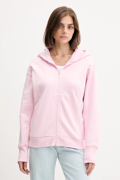 Суичър adidas All SZN в розово с качулка с апликация JV7289