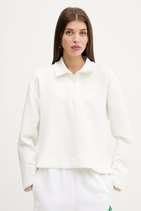 adidas bluza All SZN damska kolor beżowy gładka JV9907
