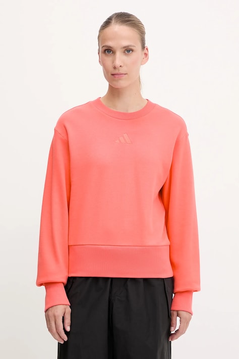 adidas bluza bawełniana All SZN damska kolor pomarańczowy gładka KD9775