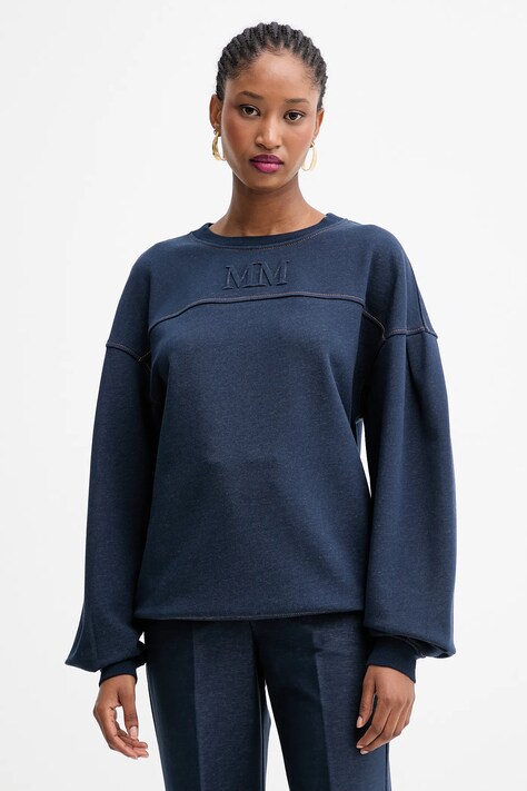 MM bluza MOGOL damska kolor granatowy z nadrukiem 2526926017600