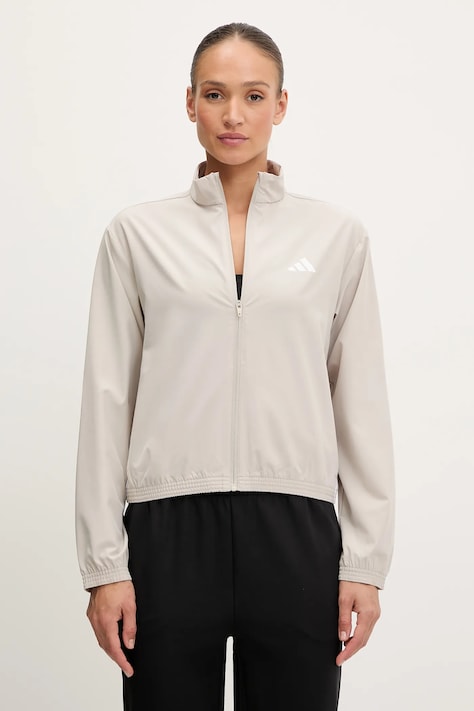 Tréningová mikina adidas Performance Train Essentials béžová farba, vzorovaná, JE6173
