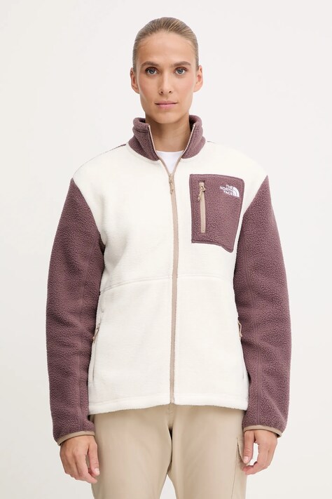 The North Face bluza outdoorowa Yumiori damska kolor biały wzorzysta NF0A8E88EWO1