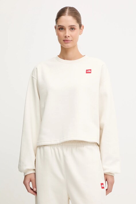 The North Face bluza Redbox damska kolor beżowy z aplikacją NF0A8EFYQLI1