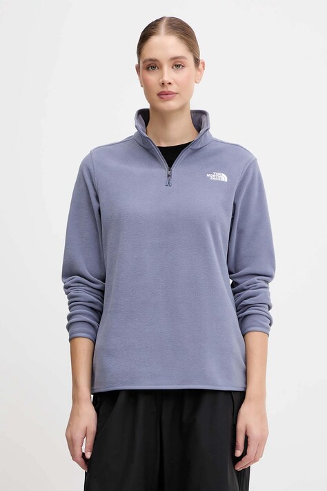 The North Face bluza polarowa damska kolor fioletowy gładka NF0A8D2JBTR1