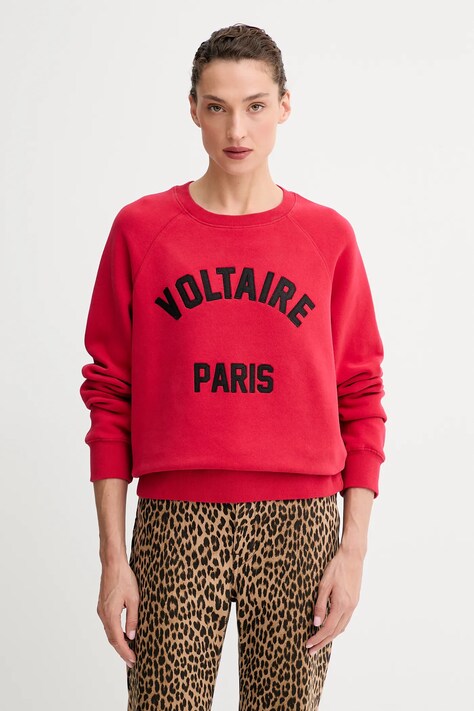 ZADIG&VOLTAIRE bluză culoarea roșu, cu imprimeu, JWSS01674