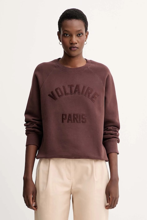 Кофта ZADIG&VOLTAIRE колір коричневий з аплікацією JWSS01674