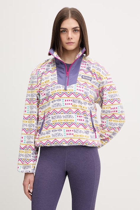 Columbia bluza outdoorowa Sequoia Grove kolor biały wzorzysta 2136204