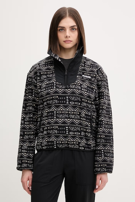 Columbia bluza outdoorowa Sequoia Grove kolor czarny wzorzysta 2136204