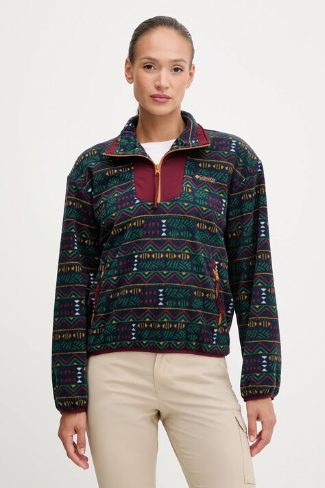 Кофта outdoor Columbia Sequoia Grove цвет бордовый узор 2136204