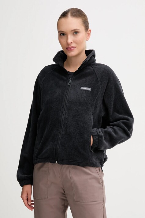 Columbia hanorac fleece Benton Springs culoarea negru, uni, 2136221