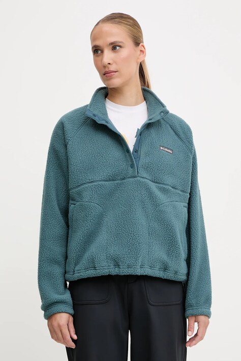 Columbia bluza polarowa Jasper damska kolor turkusowy gładka 2142381