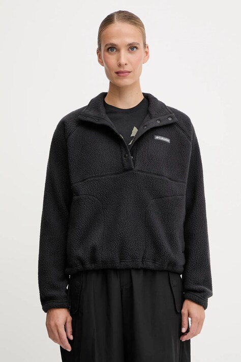 Columbia bluza polarowa Jasper damska kolor czarny gładka 2142381