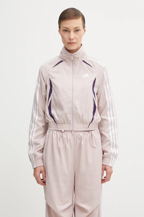 adidas Originals bluza Slim Tracktop damska kolor różowy z aplikacją KE9787