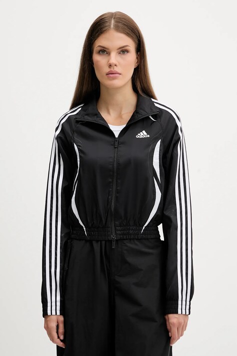 Mikina adidas Originals Slim Tracktop dámská, černá barva, s aplikací, KE9786