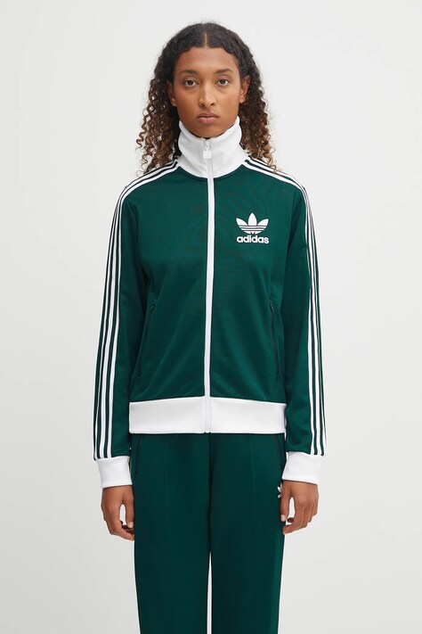 Кофта adidas Originals Classic Tt цвет зелёный узор JX7852