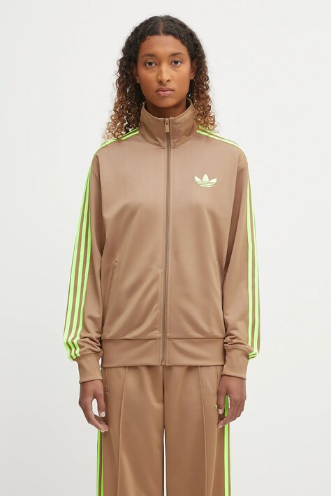 adidas Originals bluza Firebird Tt damska kolor zielony gładka JW1249