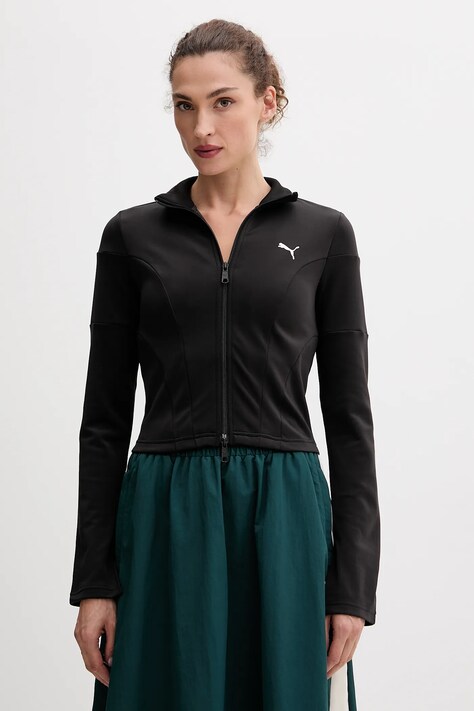 Puma bluza damska kolor czarny gładka 632146