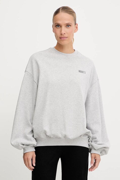 Βαμβακερή μπλούζα Puma PUMA x ROSÉ γυναικεία, χρώμα: γκρι, 633803