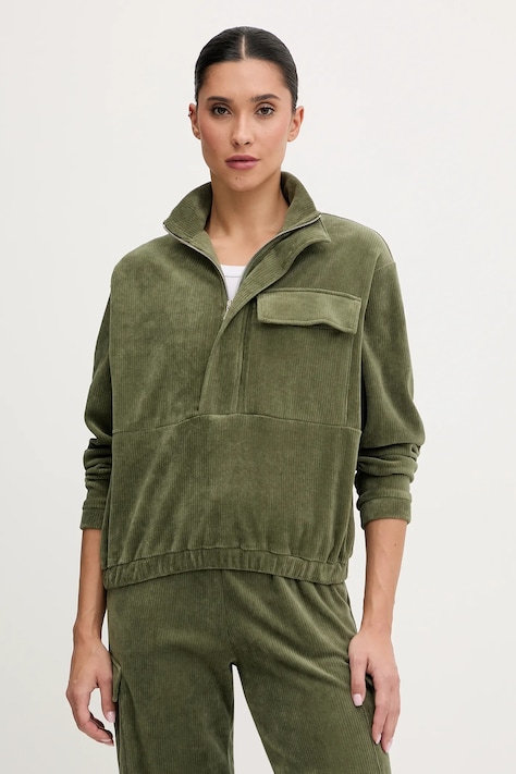 Кофта из велюра Banana Moon Quandary цвет зелёный однотонная GAVIN.QUANDARY