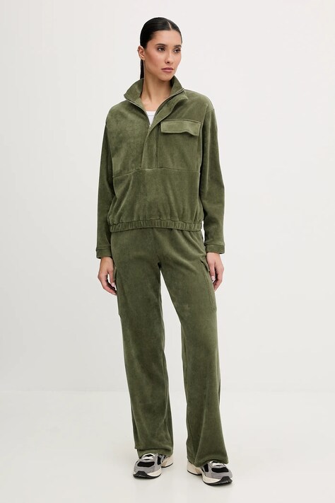 Βελούδινη μπλούζα Banana Moon Quandary χρώμα: πράσινο, GAVIN.QUANDARY