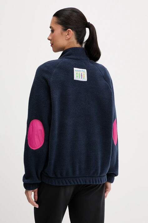 Banana Moon bluza polarowa Hillside damska kolor granatowy gładka NUZZLE.HILLSIDE