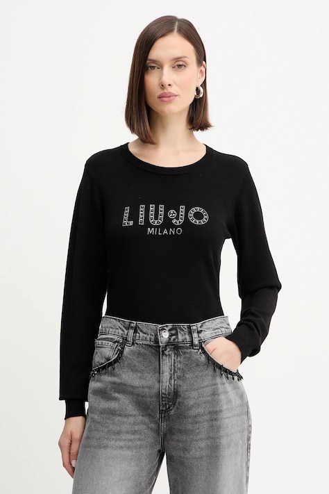 Πουλόβερ Liu Jo χρώμα: μαύρο, TF5248.MS63L