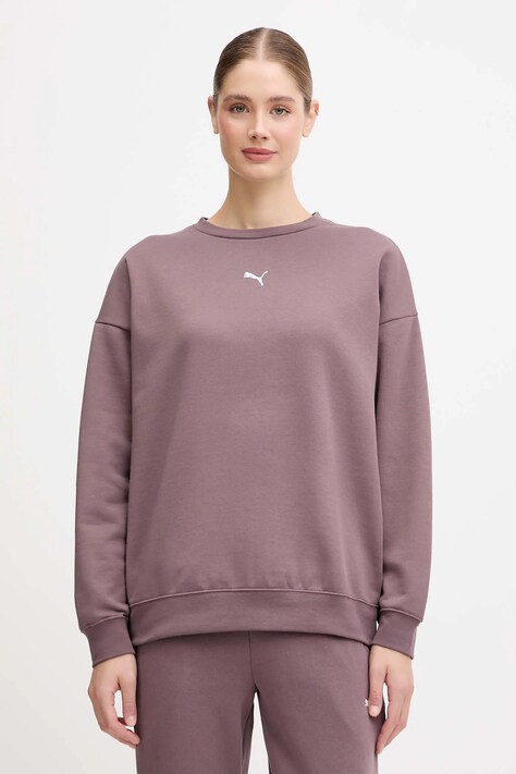 Puma bluză culoarea maro, cu imprimeu, 685400.D