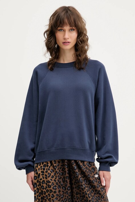 Abercrombie & Fitch bluza damska kolor granatowy gładka KI152-5352-200
