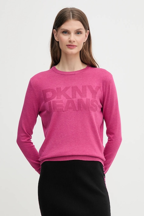 Dkny sweter damski kolor różowy lekki DJ5R0646