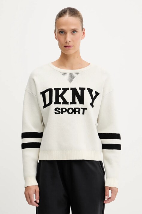Dkny sweter damski kolor beżowy DP5R0749