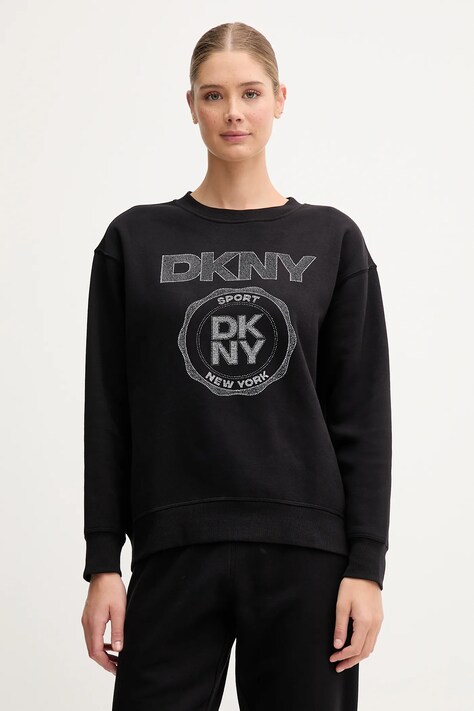 Dkny bluza damska kolor czarny z nadrukiem DP5T1340