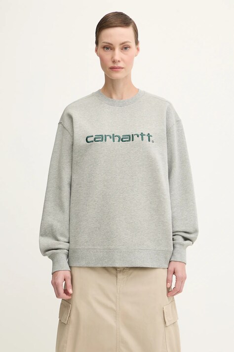Carhartt WIP bluza W' Carhartt Sweat damska kolor szary melanżowa I033647.32AXX