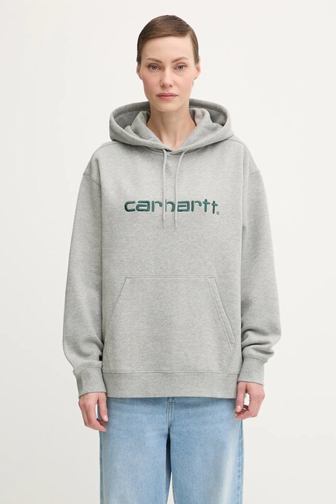 Carhartt WIP bluza W' Hooded Carhartt damska kolor czarny z kapturem melanżowa I033648.32AXX