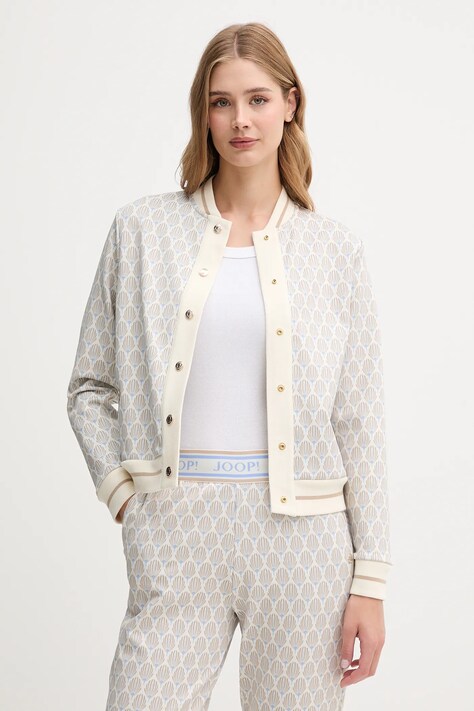 Joop! bluza damska kolor beżowy wzorzysta 30047788