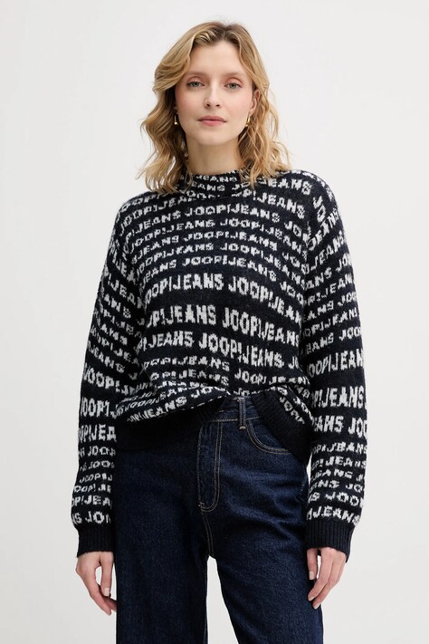 Joop! sweter z domieszką wełny damski kolor granatowy 30048399